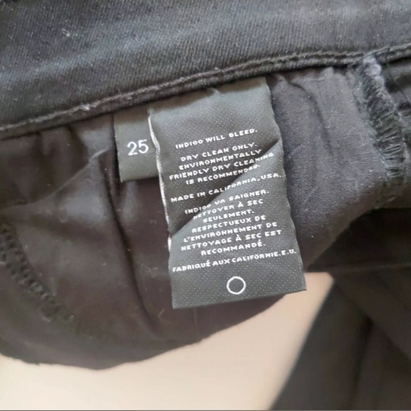 J Brand Wax Coated Black Jeans Fearless Ryan Sz 25 - Picture 6 of 6